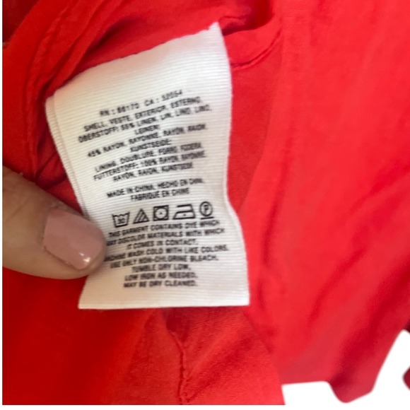 Anthropologie‎ Maeve Red-Orange Faithfull A-line Midi Tie-Waist Skirt 4 - Picture 8 of 12